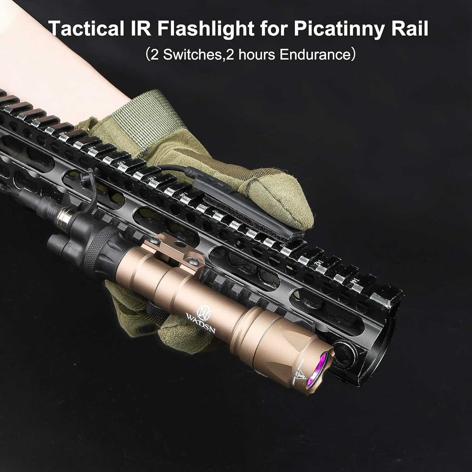 NOBUHIRO Remote Pressure Switch with Conversion Mount kit & M600C Tactical IR Flashlight Picatinny flashlights (Tan,Tan)