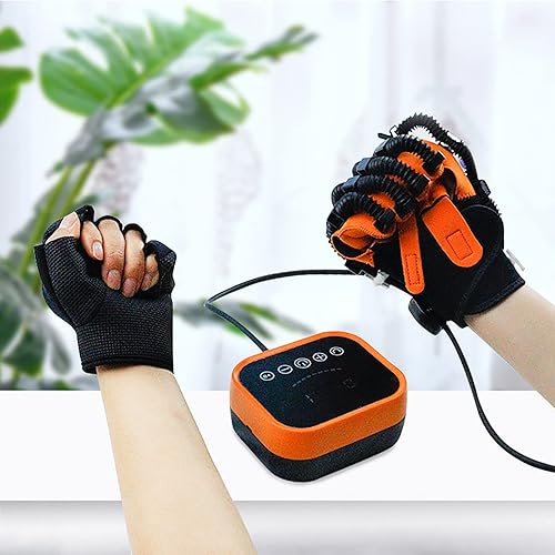 Miniatura 6 de Guantes de robot de rehabilitación, férula de mano funcional para ejercitador, ortesis para ejercitador, USB cargable, 9 engranajes de intensidad, 3