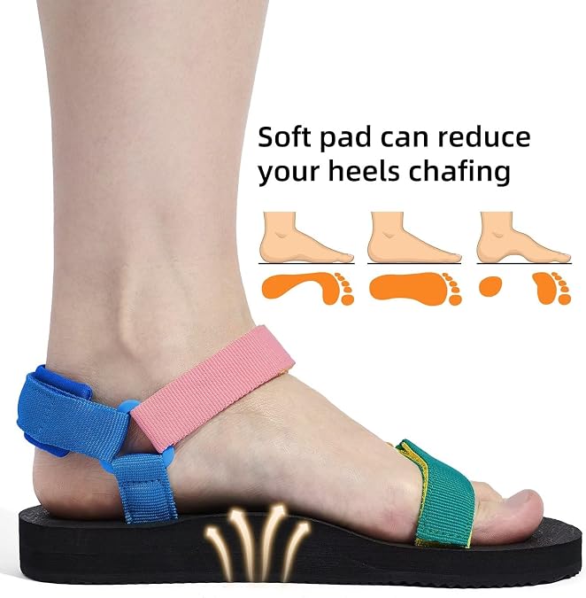 Womens Water Sandals Casual Lightweight Hiking Sandal With Arch Support Yoga Mat Insole Outdoor Sport Beach Shoes