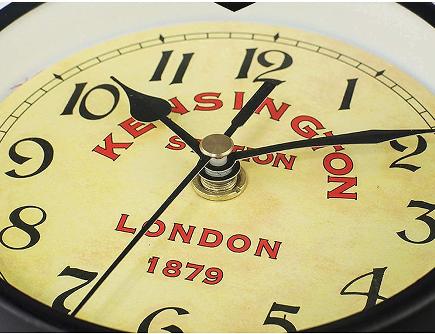 Outdoor Garden Double-Sided Wall Clock, Train Station Retro Dial with Stem Fixing Pendulum, Double Sided Wall Clock for Indoor and Outdoor Home Decor