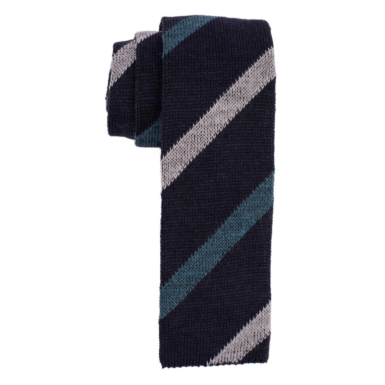the tie hub Premium Italian Woolen Neckties For Men (Navy., Wool)-picture-53