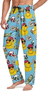 Men's Pajama Pants Loose and lightweight Sleep Lounge Bottoms with pockets Drawstring