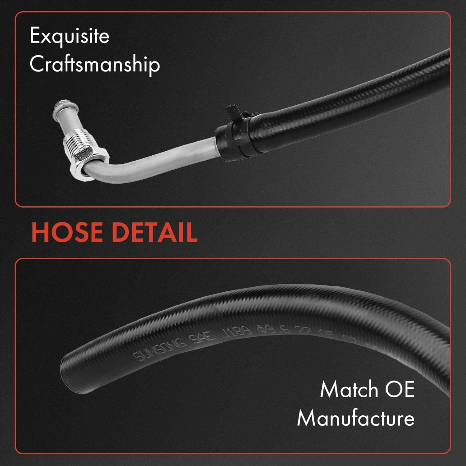 A-Premium Power Steering Hose Return Hose Line Assembly Compatible with Dodge Dakota 2005-2010 Mitsubishi Raider 2006-2009 2-PC Set