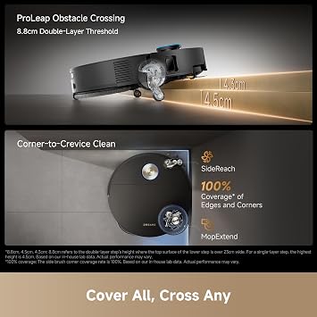 dreame X50s Ultra Robot Vacuum and Mop with 7.95cm Ultra-Thin Design