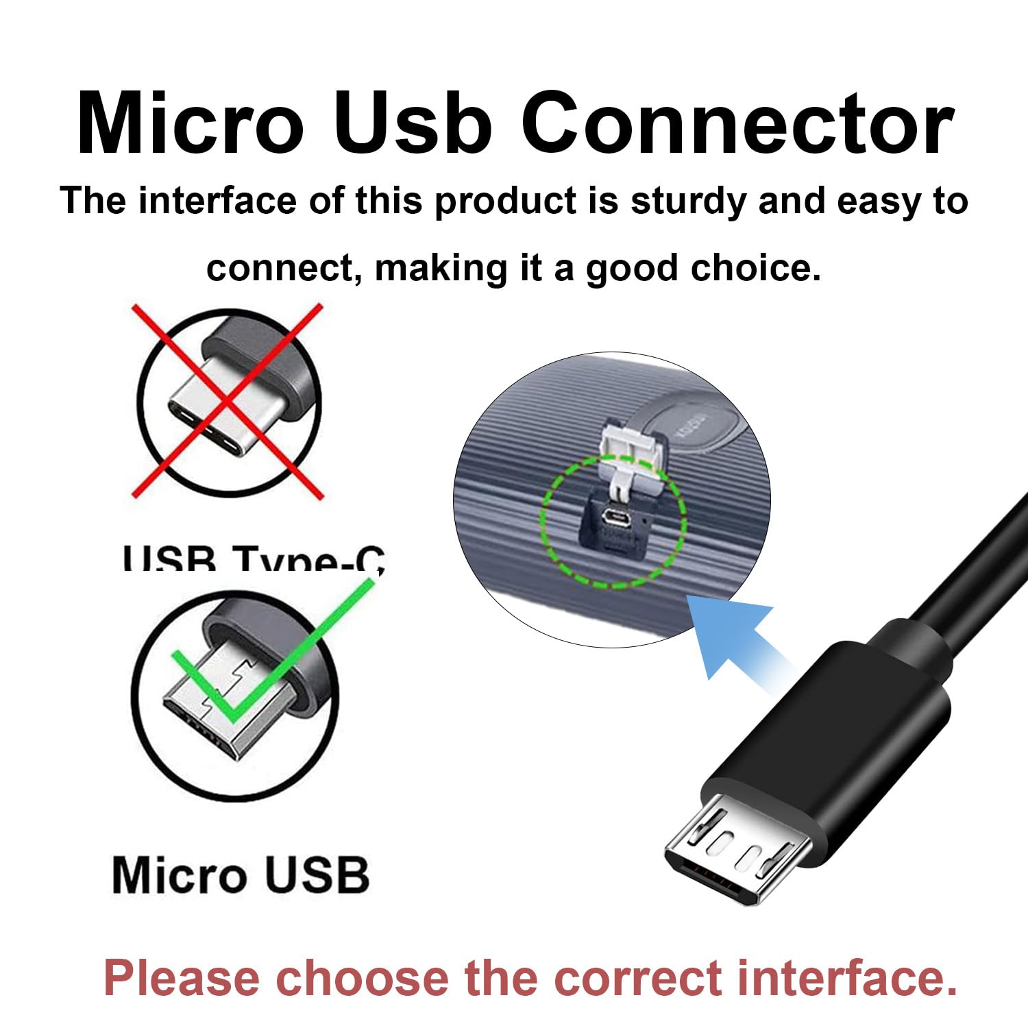 Amazon.com: USB-Micro Power Cable Cord Android USB 2.0 Charger