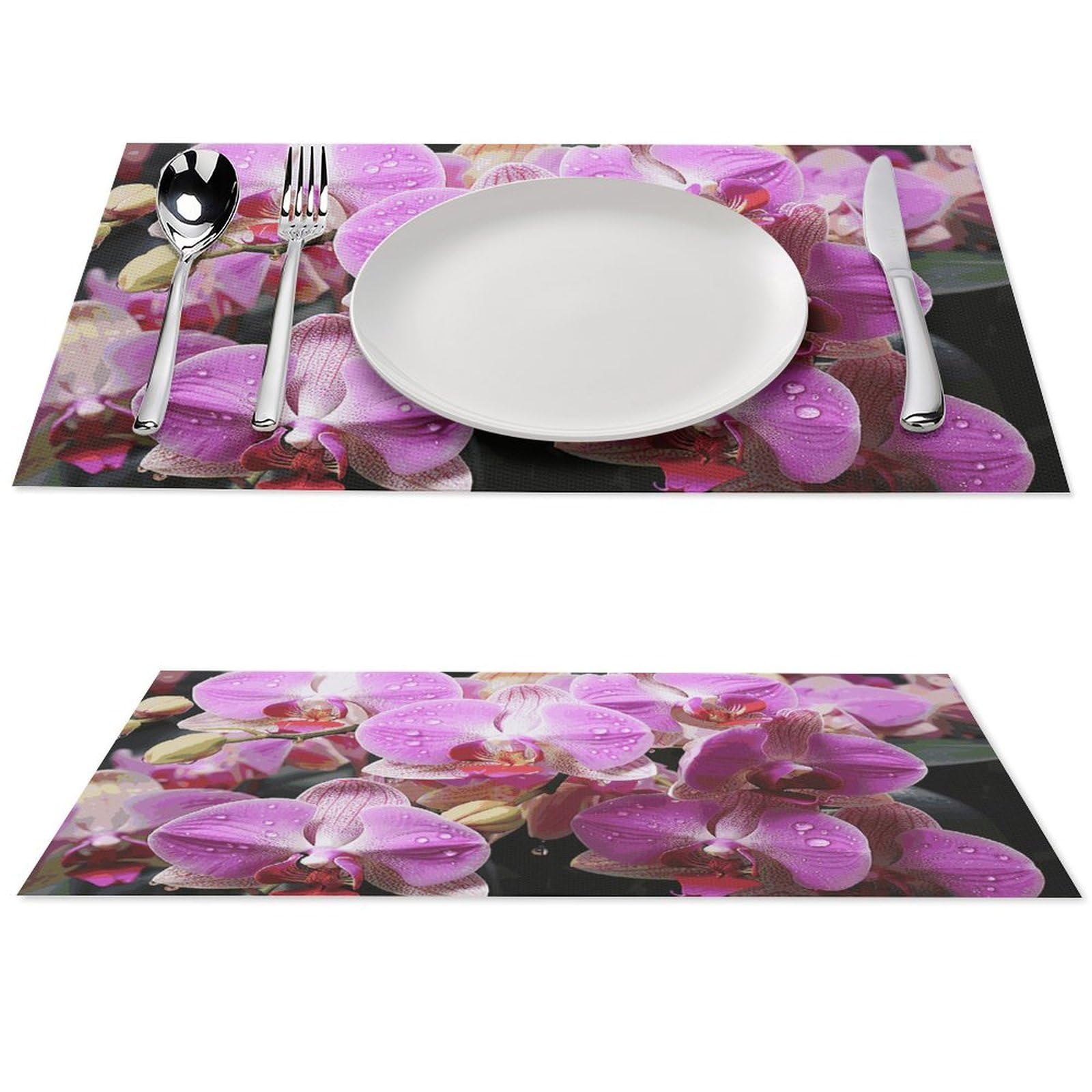 Sets de table orchidées résistants à la chaleur - Protection PVC lavable