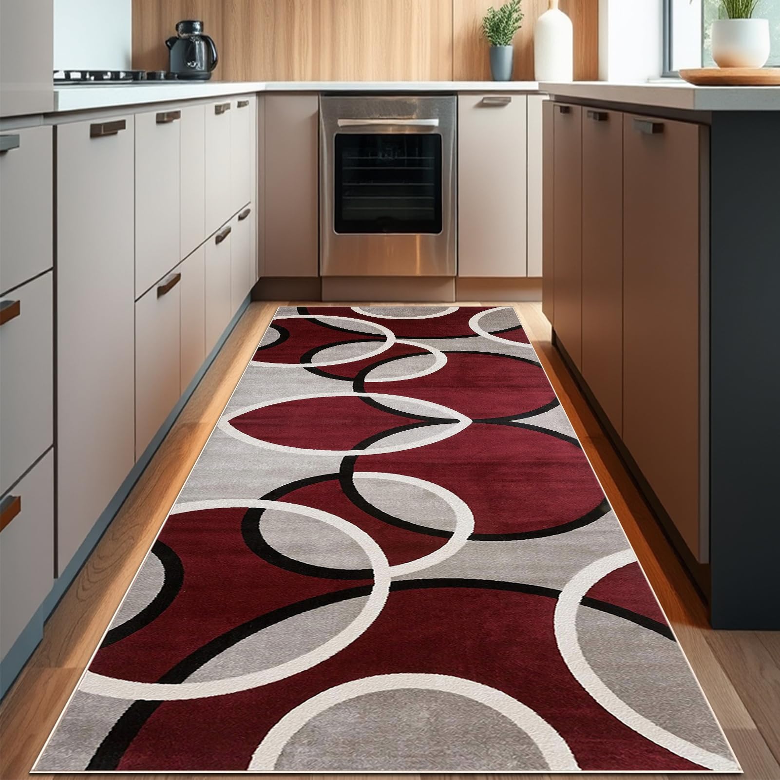 Tehocwiz Runner Rugs for Hallway, Non Slip Carpet Runners Washable Kitchen Rugs, Kitchen Runners, Narrow Rugs, Carpet Runners Rugs for Entryway Laundry Room Hallway Kitchen 60 x 350 cm