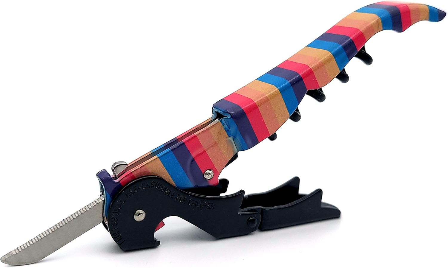 Pulltap's Genuine Collection Lined 900 Waiter's Corkscrew – Double-Hinged Wine Key with Sliding Foil Cutter – Patented Design – Made in Spain – Ralla Color