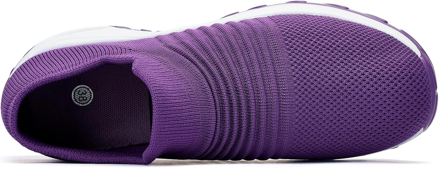 Slow Man Women's Walking Shoes Sock Sneakers - Mesh Slip On Air Cushion Lady Girls Modern Jazz Dance Easy Shoes Platform Loafers