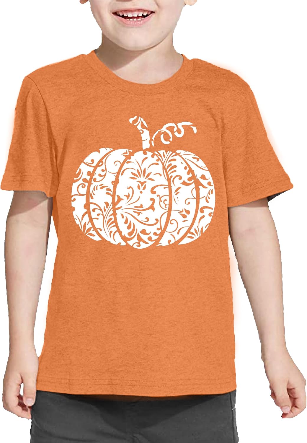 Toddler Boys Girls Halloween Shirts Pumpkin T Shirt Kids Short Sleeve Cute Graphic Tee Tops