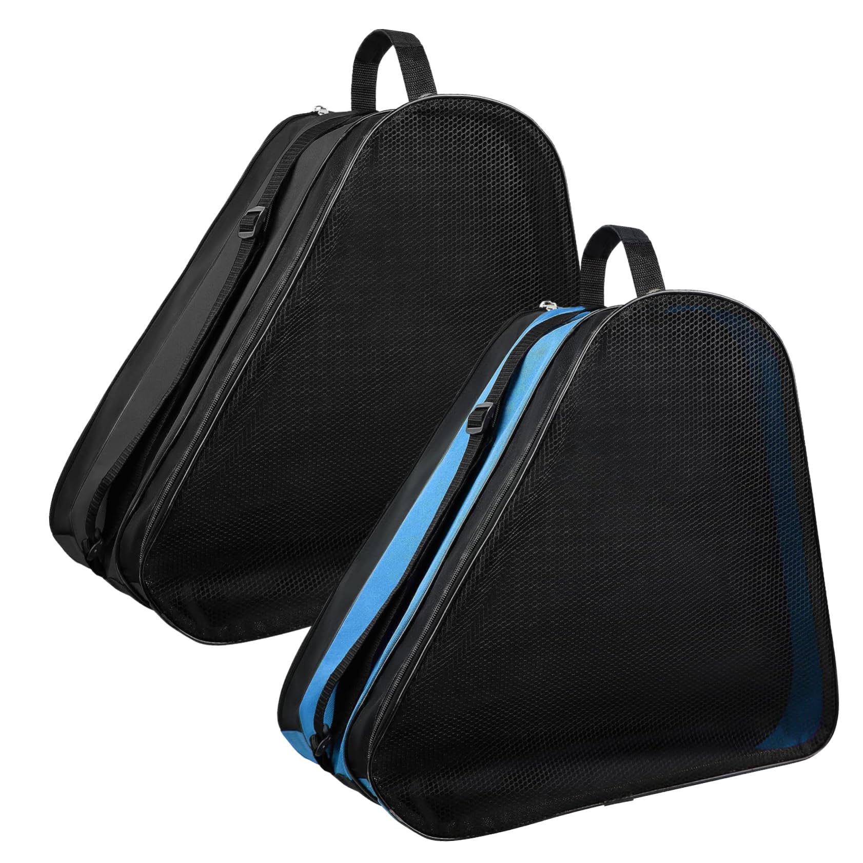 Borsa per Scarpe da Pattinaggio Cerniera Oxford Nero 2 Pezzi, Facile da Pulire, per Uso Esterno, Design Semplice e Funzionale