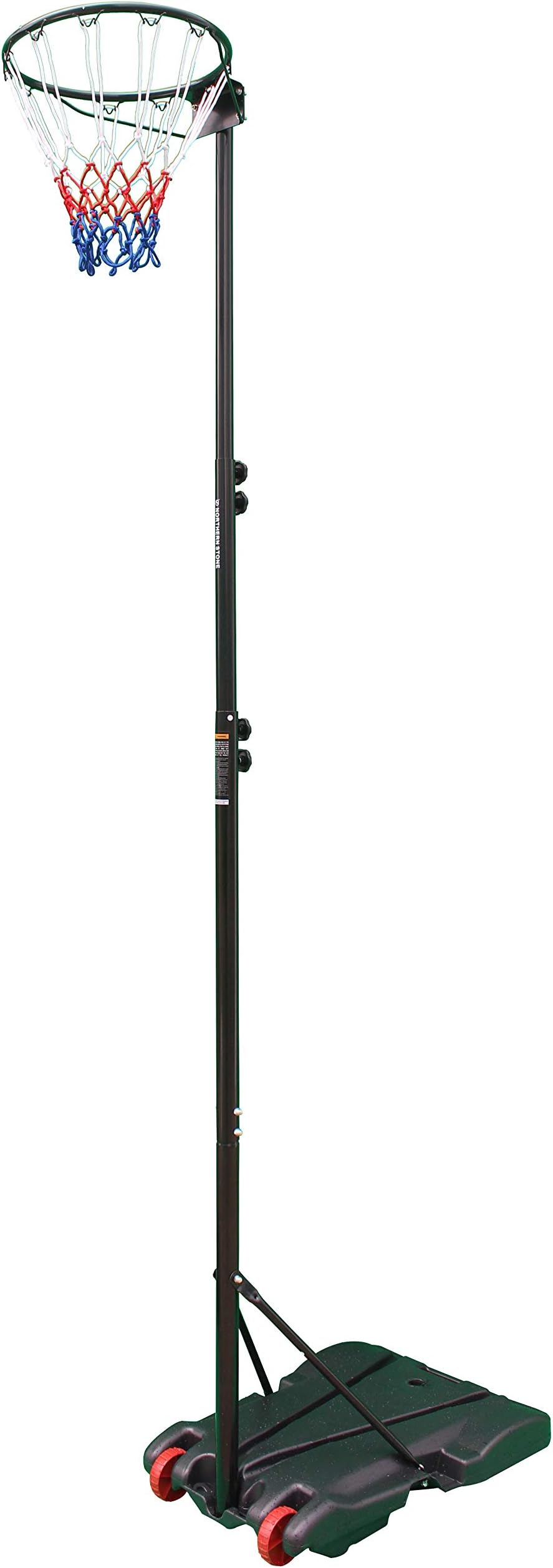 NORTHERN STONE Pro Court Netball Hoop and Post Regulation Height Adjustable Portable Stand