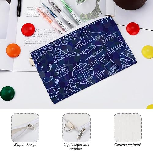 Miniatura 3 de Physics Elements Science Canvas Coin Purse Pouch Change Cash Wallet Cosmetic Makeup Bag for Money Pen Organizer