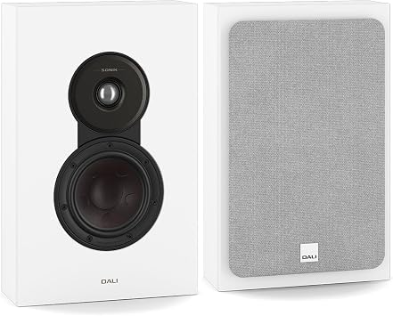 DALI SONIK On-Wall Passive Hi-Fi Speakers 2-Way Design, 4.5 Wood Fiber Woofer, 1 Soft Dome Tweeter, White Pair