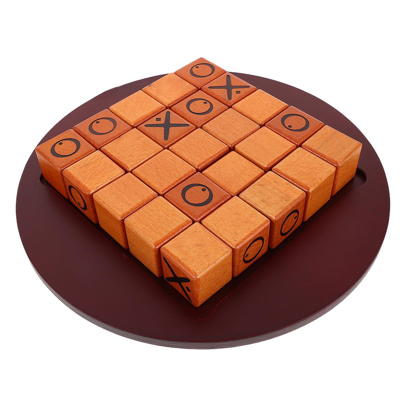 GARVALON Jeu de Stratégie en Bois Petit Format Bœuf à Pousser – Jeu de Société Préscolaire Portable en Bois Naturel pour Garçon et Filles et Famille pour Jeux Éducatifs et Activités de