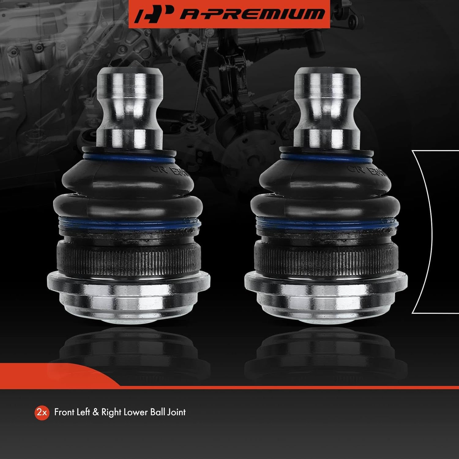 A-Premium 2 x Front Lower Ball Joint Compatible with Chrysler Sebring 2001-2005, Mitsubishi Eclipse 2000-2005, Galant 1999-2003, Dodge Stratus 2001-2005