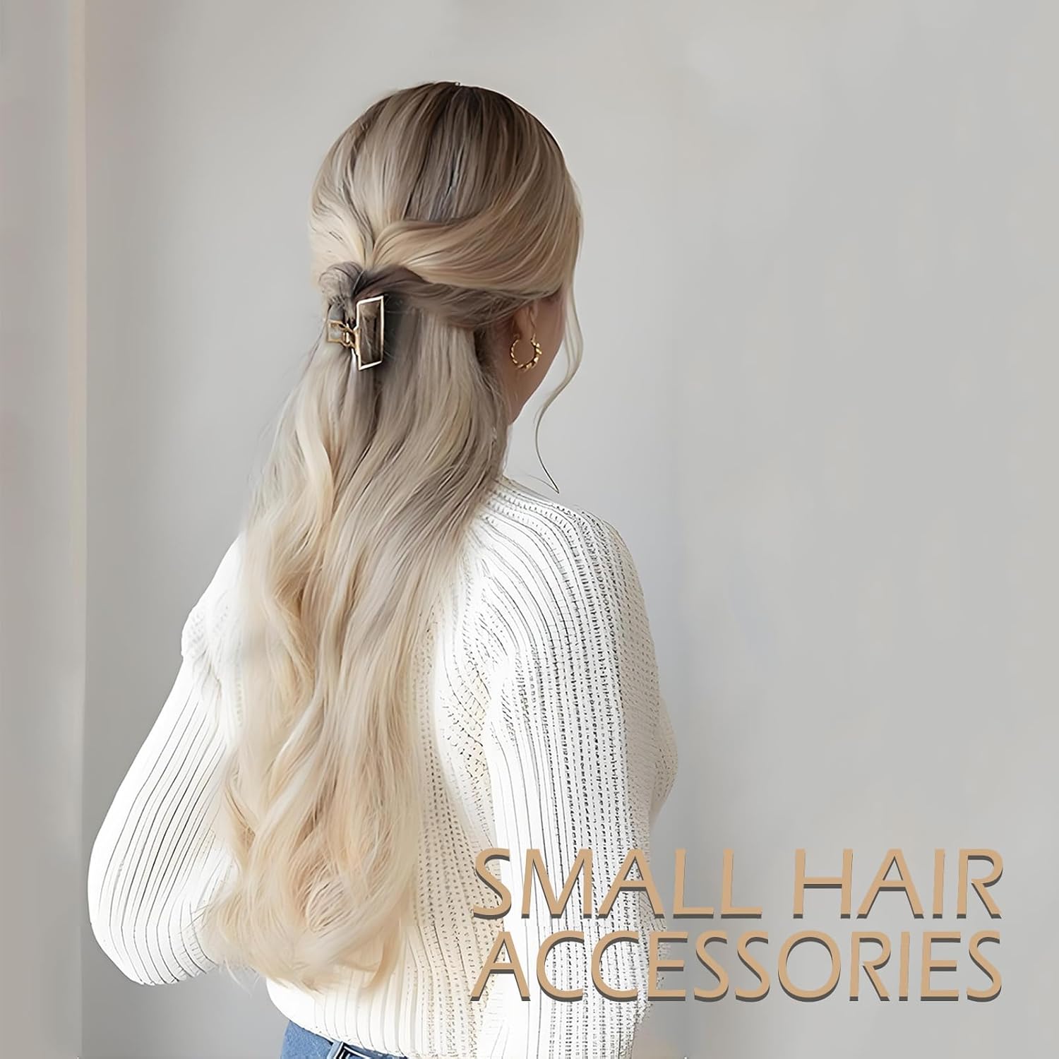 2 Pcs Gold Hair Clips Small Metal Claw Clips for Thin Hair Non-Slip Strong Hold Braided Hair Clips for Women - Image 6