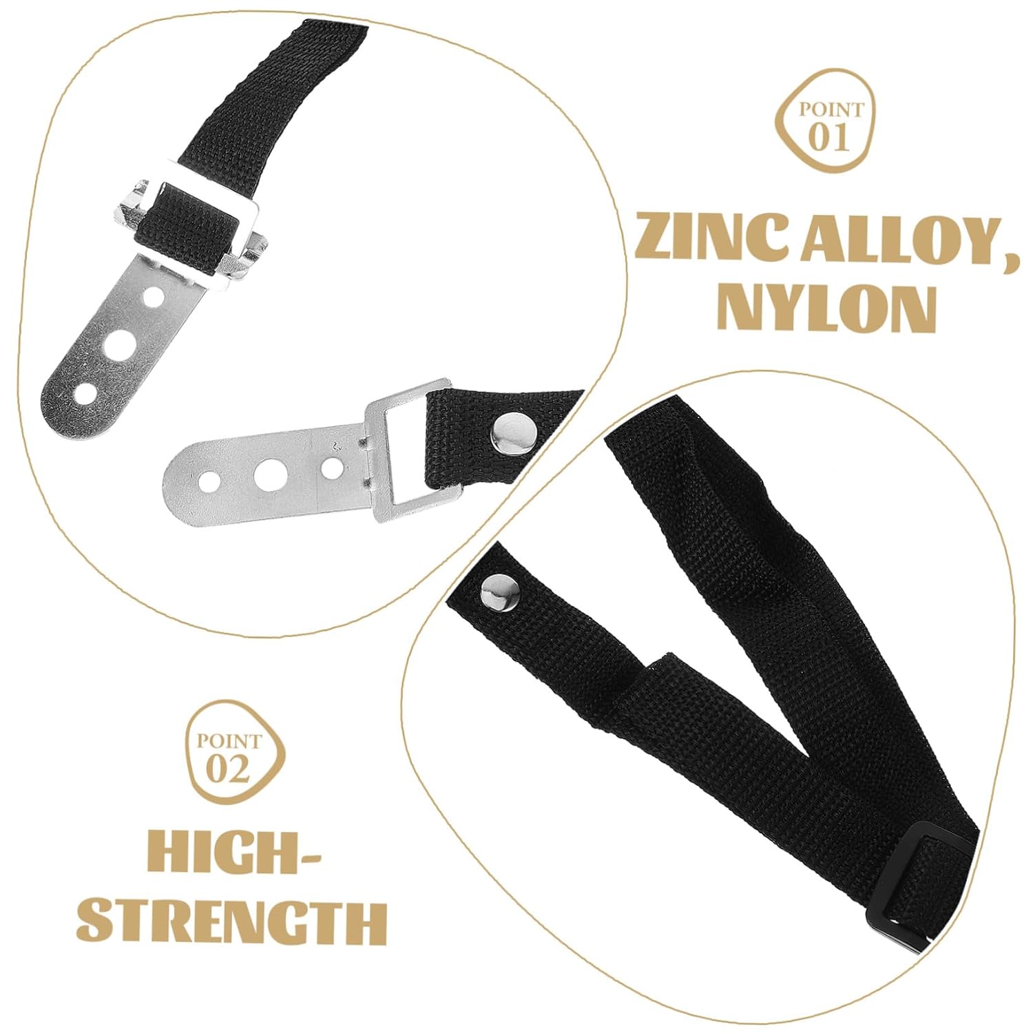 Generic Zinc Alloy TV Straps 2pcs Furniture Anchors for Baby Proofing Secure Wall Mounts
