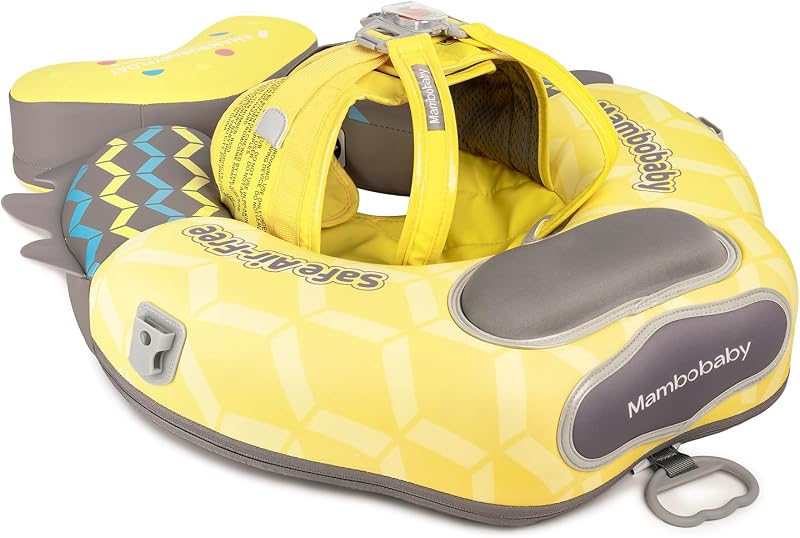 HECCEI Úszógyűrű Babáknak 3-24 Hónapos Korig, Nem Felfújható Úszástanulás Segédeszköz - Colorful Fish Yellow