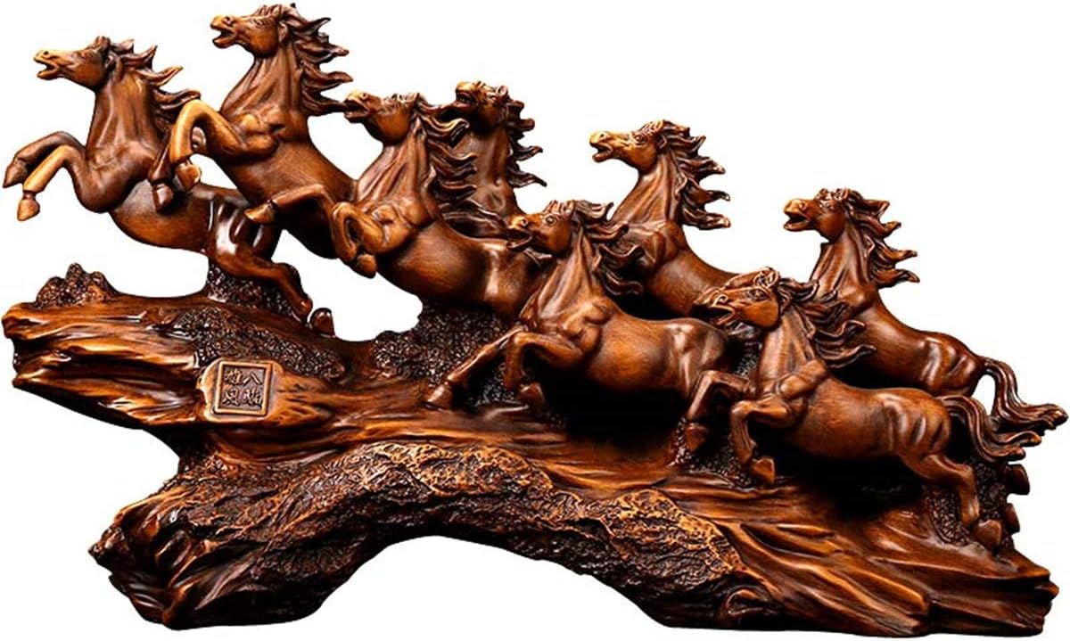 Creative Horse Decoration Crafts Resin Eight Horses Heroic Style Living Room Tv Cabinet Shop Office Decoration Housewarming Opening Gift