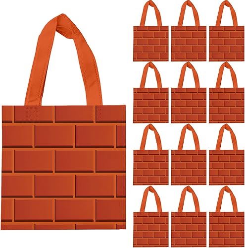 20 bolsas de recuerdo de Mario, bolsas no tejidas reutilizables para fiestas de cumpleaños de bebé, baby shower, decoración de fiesta temática de