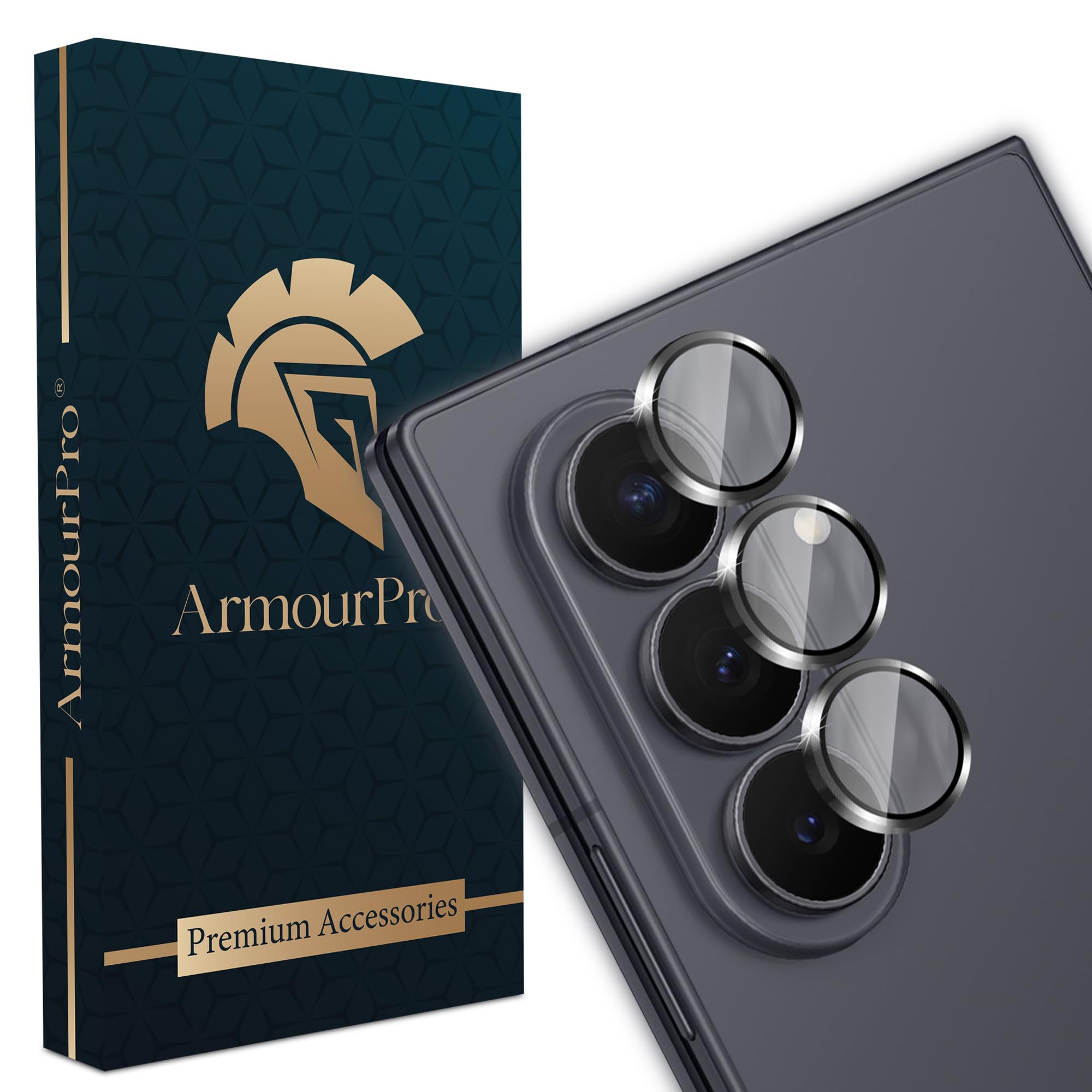 ArmourPro Camera Lens Tempered Glass for Samsung Galaxy Z Fold 8 Ultra Tough HD Individual Aluminum Alloy Rings 9H Camera Cover, Scratch-Resistant,Camera Lens Protection| Black, 1 Pack-image-30