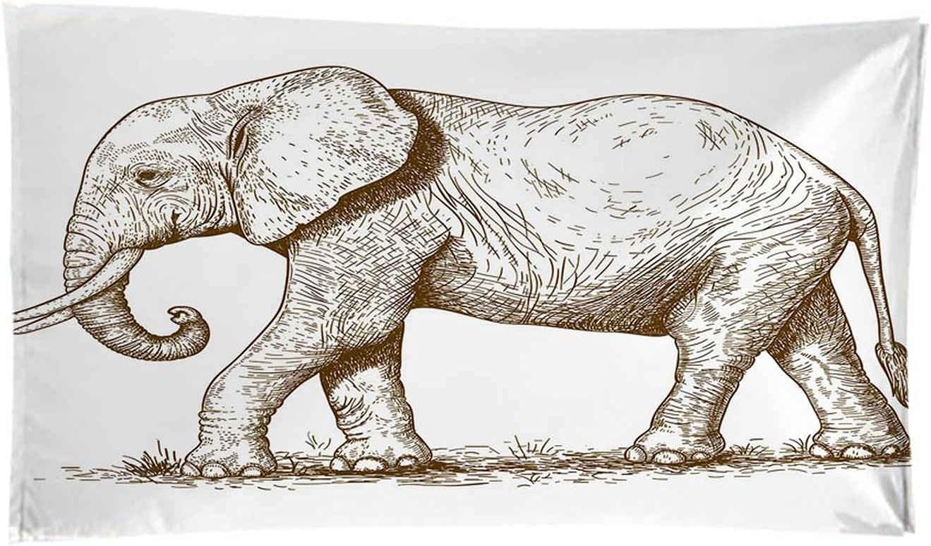 Serviette De Plage Éléphant Animal Gris Serviette De Bain Enfant Adulte Drap De Plage Doux Microfibre Absorbant Idéal pour Voyage Plage Piscine Sport Drap De Plage 150 X 200 Cm -2R2M/Q5D