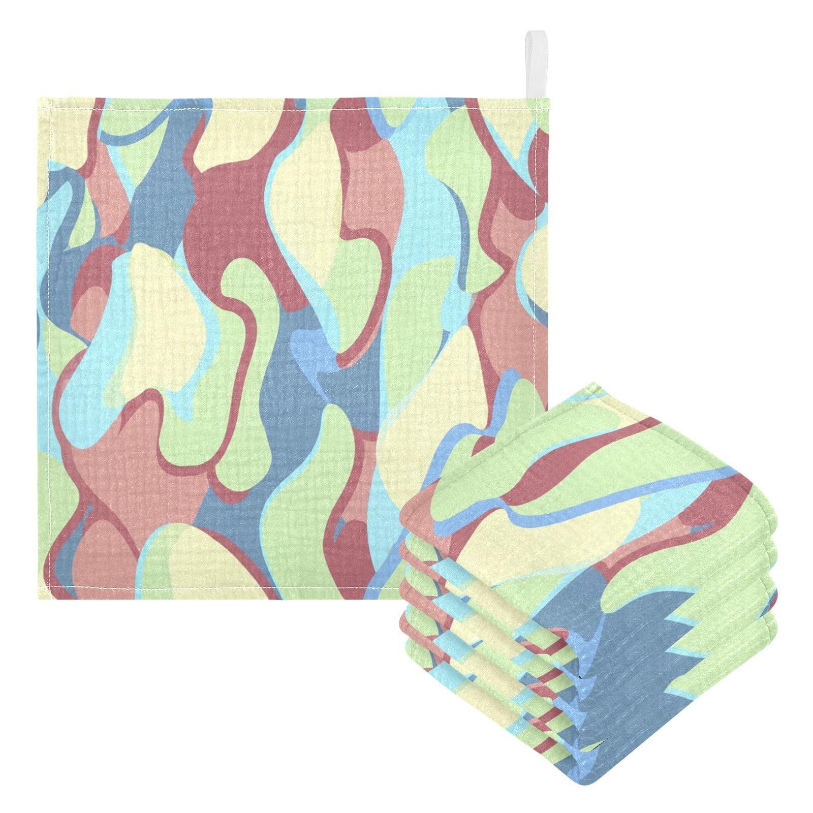 Nander 3Pack Baby Muslin Washcloths,Colorful Colors Soft Face Cloths for Newborn, Absorbent Bath Wash Cloths, Wipes, Burp Rag,Toddlers Essentials Stuff, Baby Registry as Shower