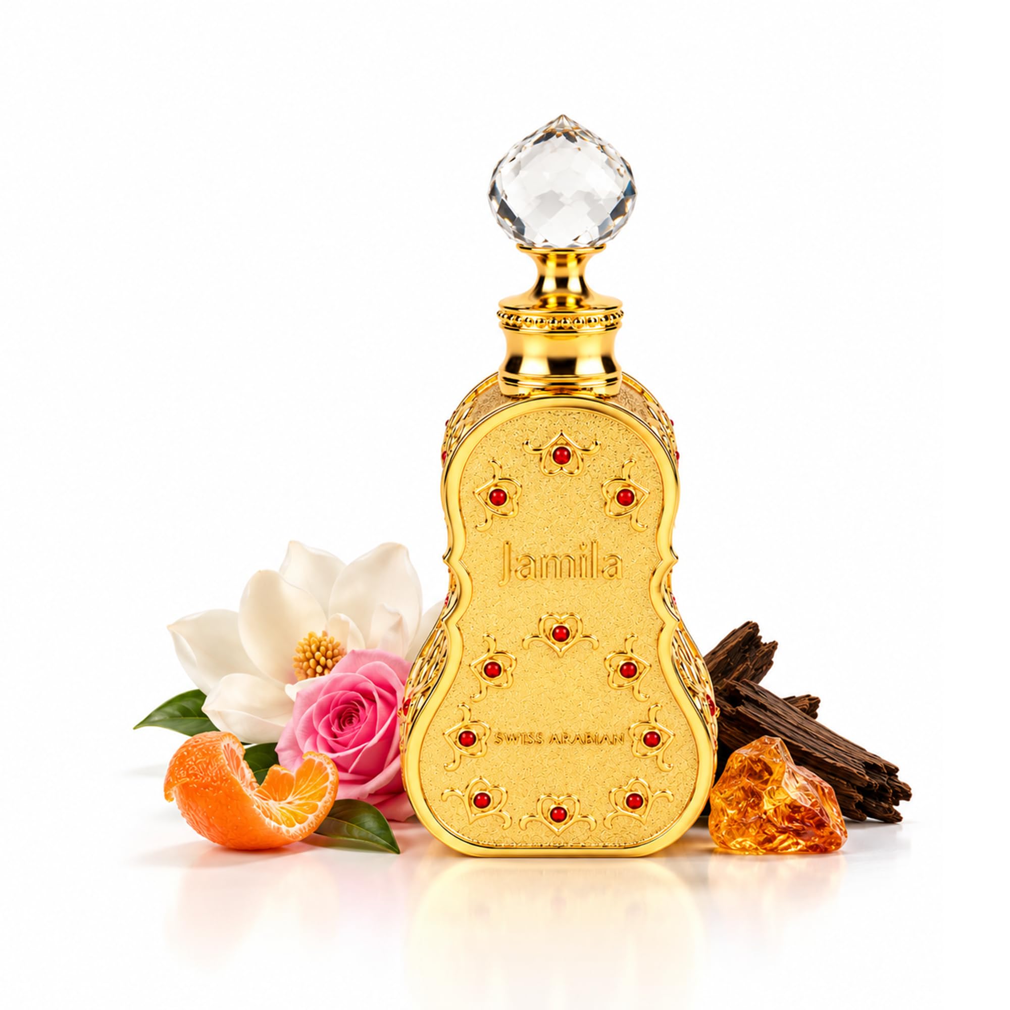 Swiss Arabian Jamila - Luxury Products From Dubai - Long Lasting And Addictive Personal Perfume Oil Fragrance - A Seductive Signature Aroma - 0.5 Oz