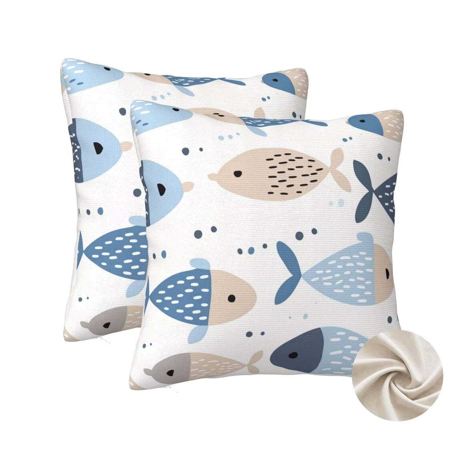 Housse coussin dessin animé 60x60 anti-pli | Rénovez votre canapé avec le lot de 2