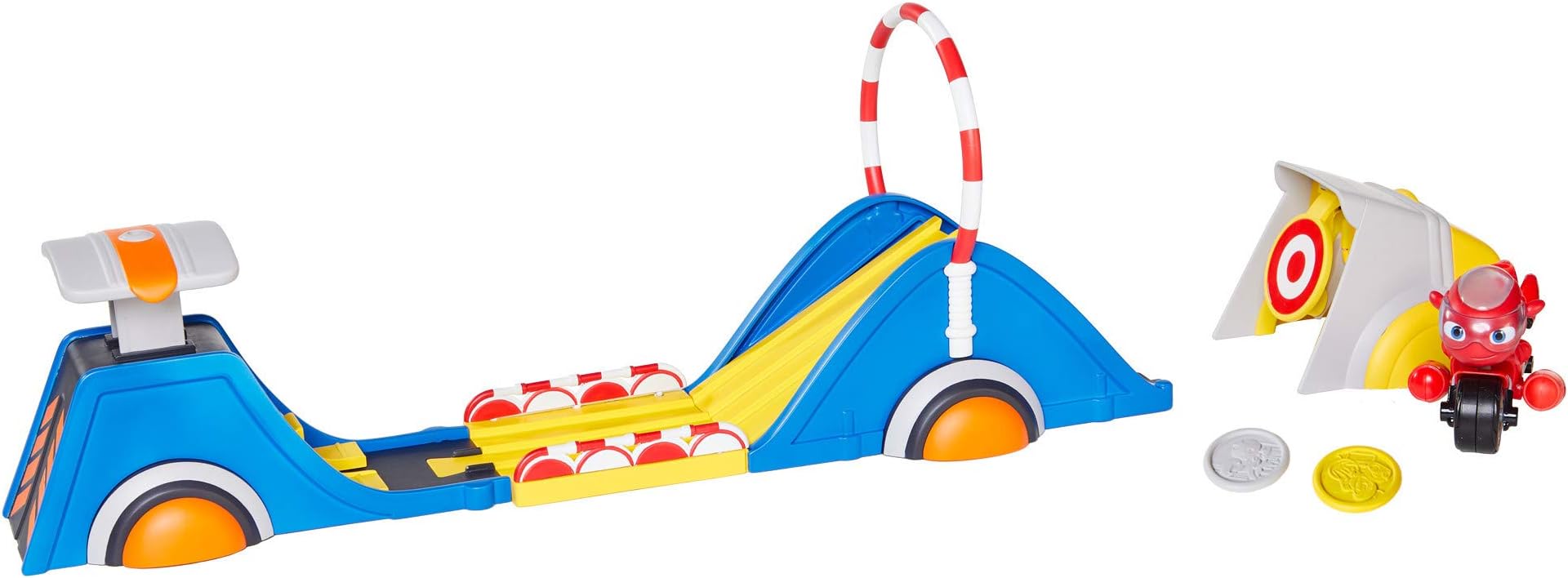 Ricky Zoom Tomy Speed & Stunt Playset featuring with 2 Rescue Accessories – Free-Wheeling, Free Standing Toy Bike and