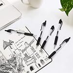 Gel Pens Retractable Fine Point Black Gel Ink Rollerball Pen, Smooth Writing Pens for Office - 0.7mm with Grips (20 Pack)