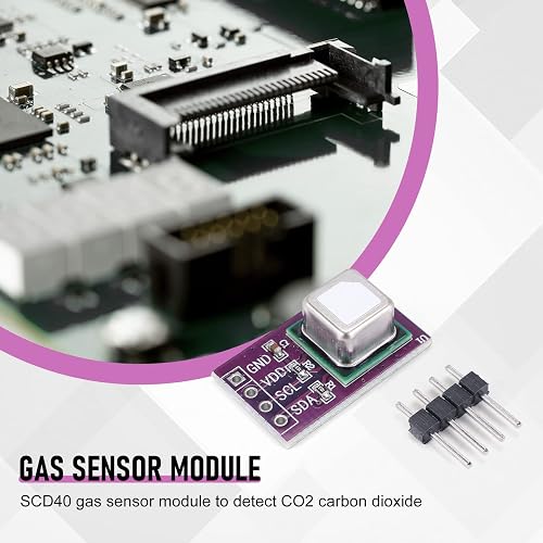 Jevina SCD40 Gas Sensor Module Detects CO2 Carbon Dioxide Temperature and Humidity 2 in 1 Sensor - 6