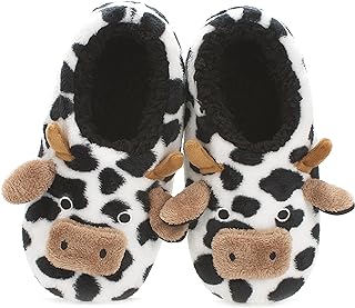 Cozylook Cute Animal Slippers for Women and Kids Fuzzy Non Slip Soft Sole