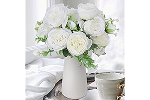 RECUTMS 2PCS Artificial Flowers with Vase