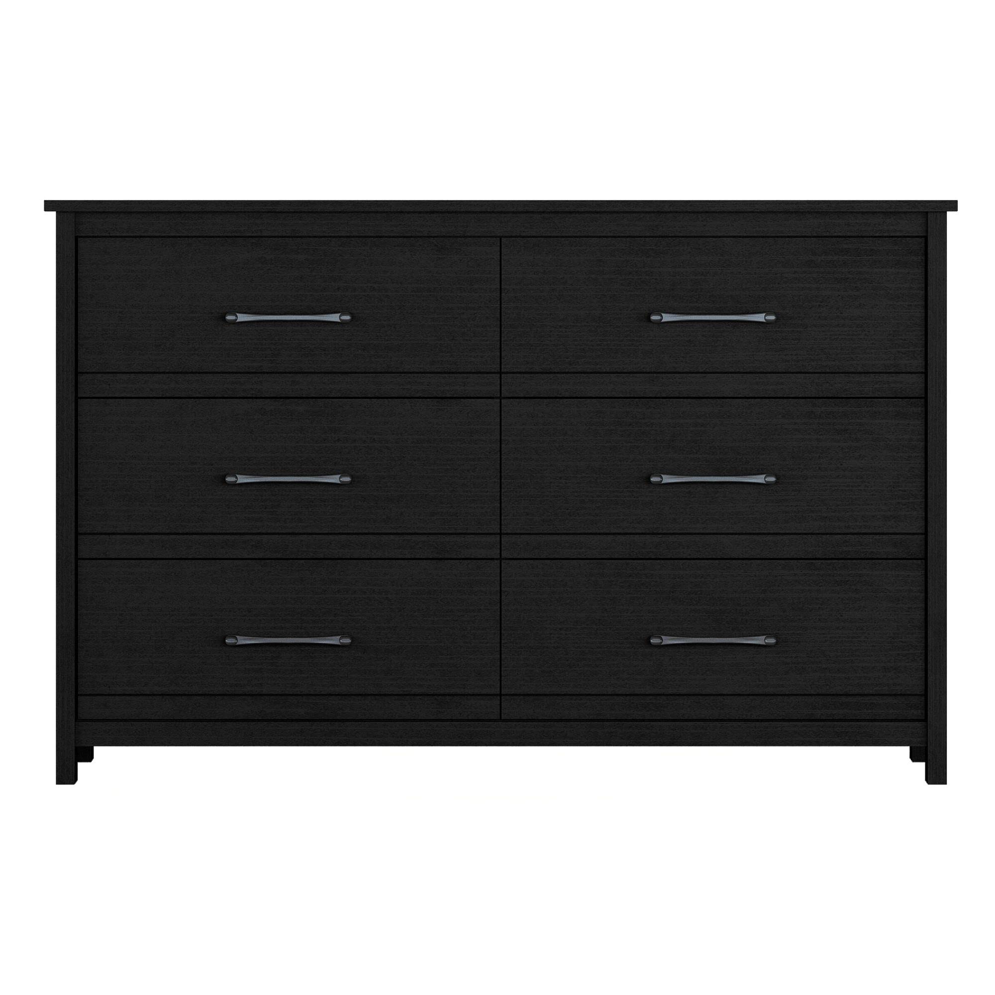 Galano Kellie 6 Drawer Dresser - Chest of Drawers for Bedroom - Clothes Storage - Drawer and Closet Organizer - Drawer Glides - Ultra Fast Assembly - Dark Grey Oak