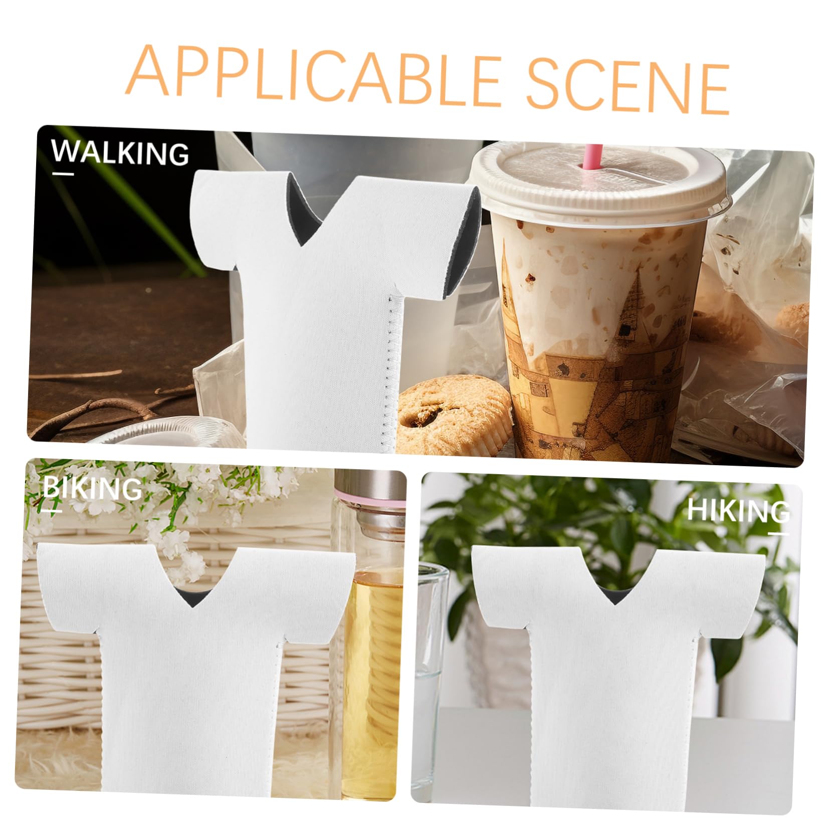 ULTECHNOVO 16 Piezas Protector de Botellas Funda Camiseta de Neopreno Doble Cara para Manualidades Aislante Térmico para Picnic y Playa