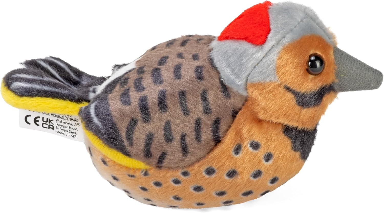 Wild Republic Audubon Northern FlickerPlush with Authentic Bird Sound, Stuffed Animal Toys for Kids and Birders