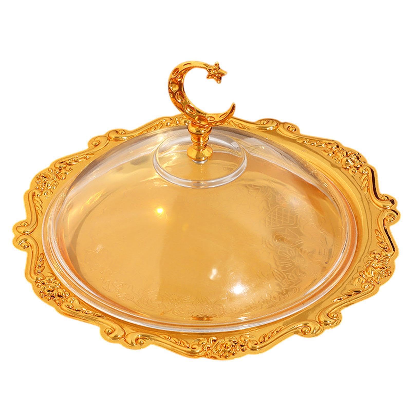 QIXCXAZ Elegant Cake Stand Fruit Plate Serving Plate With Dome Every