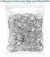 Vista 7 de PAXCOO 200 llaveros divididos a granel para llaveros y manualidades, 1 pulgada (0.984 in)