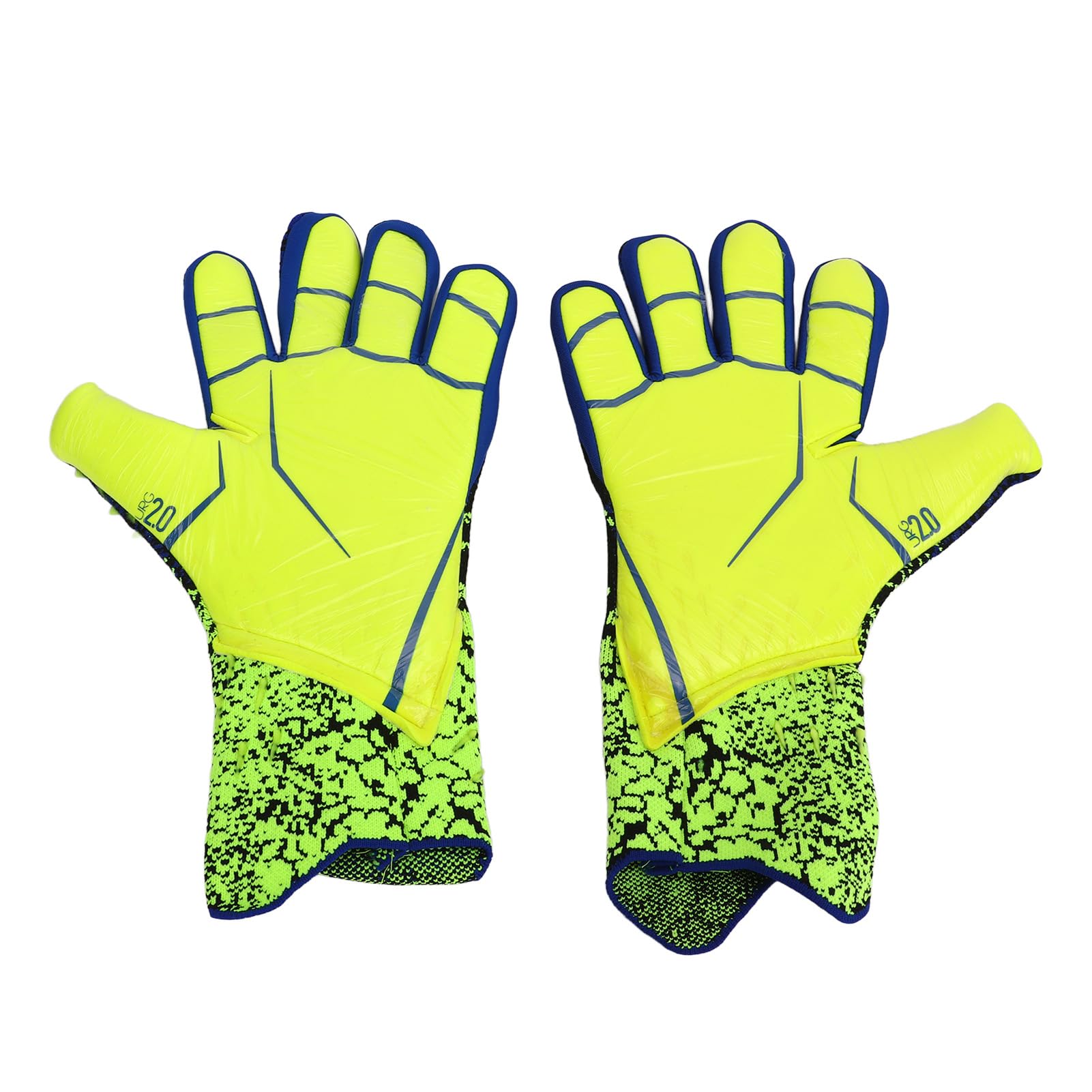 YedaHcy Soccer Goalkeeper Gloves with 3D Fashion, Fluorescent Slip Thickened Latex for Shock Absorption, Breathable Mesh for Comfort, Finger, Materials for Durability (6)