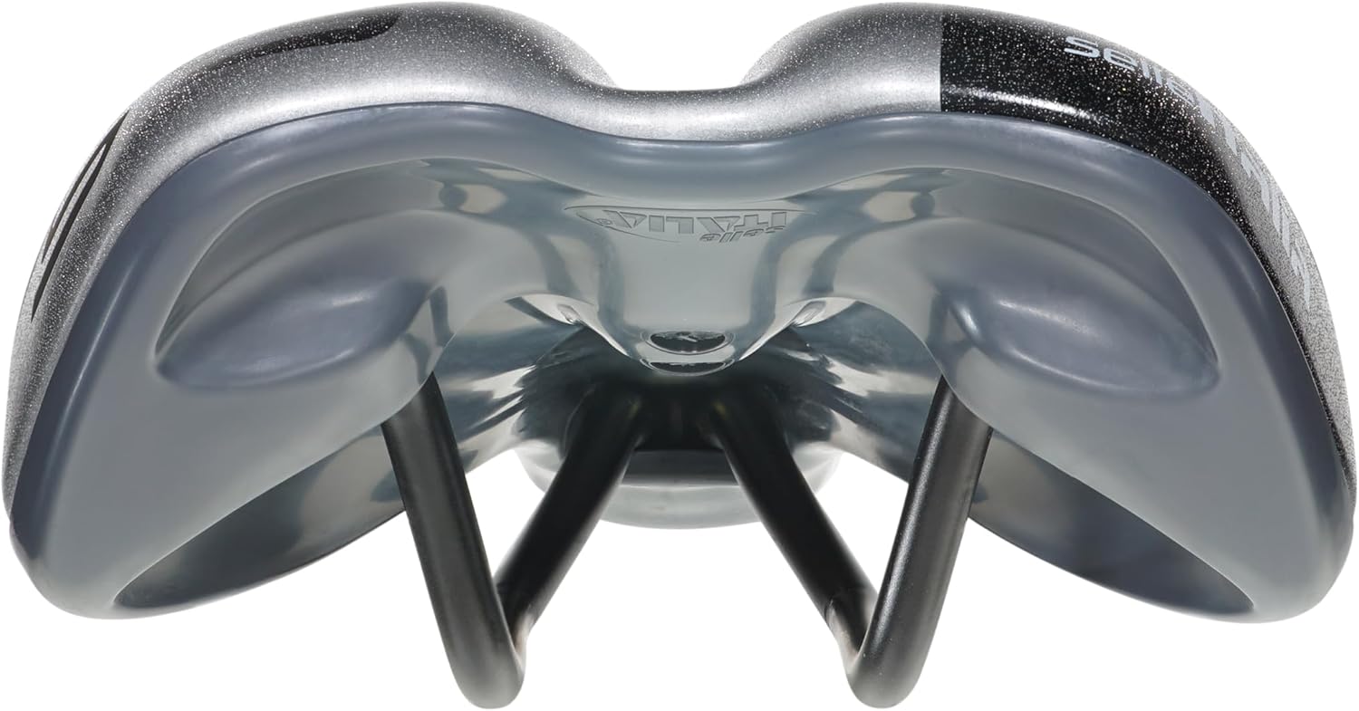 Selle Italia - Comfortable City Bike Saddle S 5 Lady Superflow Woman, Rail FeC Alloy Ø7, Soft-Tek, Ultra Comfort Gel, Durable, Reflective Tape High Visibility, Ergonomic