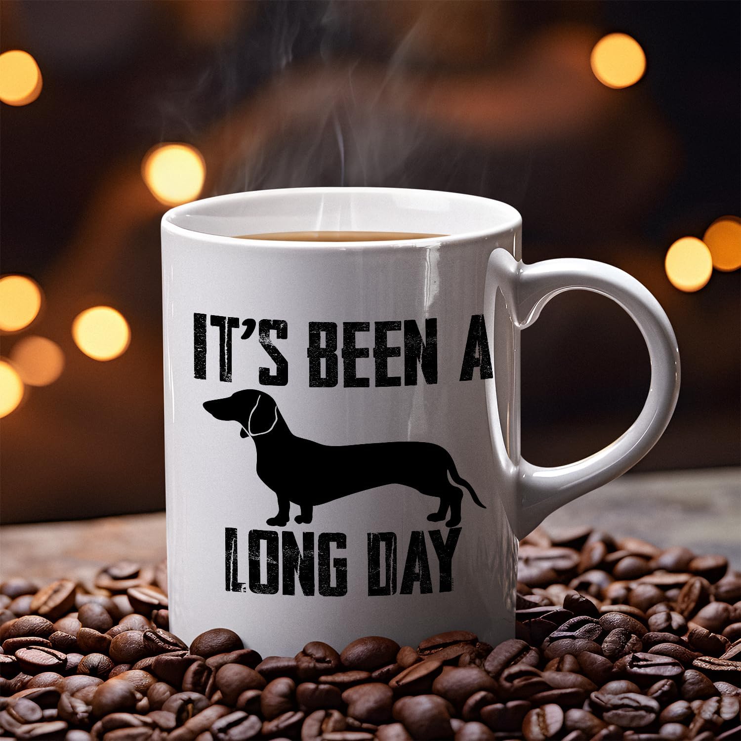 Veracco It Is Been Long Day - White Ceramic Coffee Mug Tea Cup Funny Birthday Daschund Gifts For Women Dog Mom (White) - Image 8