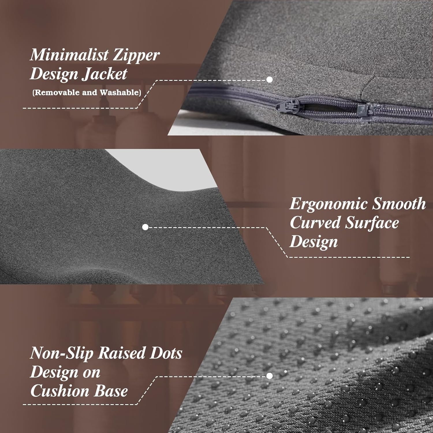 Cojín para piernas elevadas, almohada de cuña para dormir, almohada venosa con espuma viscoelástica, almohada para piernas, cojín de cuña para cama con funda extraíble, para sofá, cama y