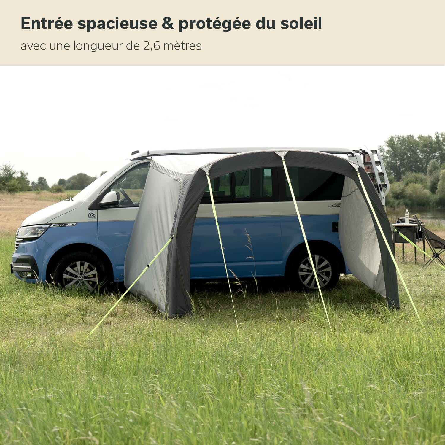 Skandika Auvent Vika Air Van 260 Set | Auvent Gonflable avec parois latérales, Van Tarp, Voile d'ombrage UV 50+, Colonne d'eau de 3000 mm| pour Camping-Car, Mini-Bus, Bus