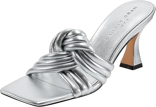 Marc Fisher LTD Women's Dru Silver Leather 6.5 Medium