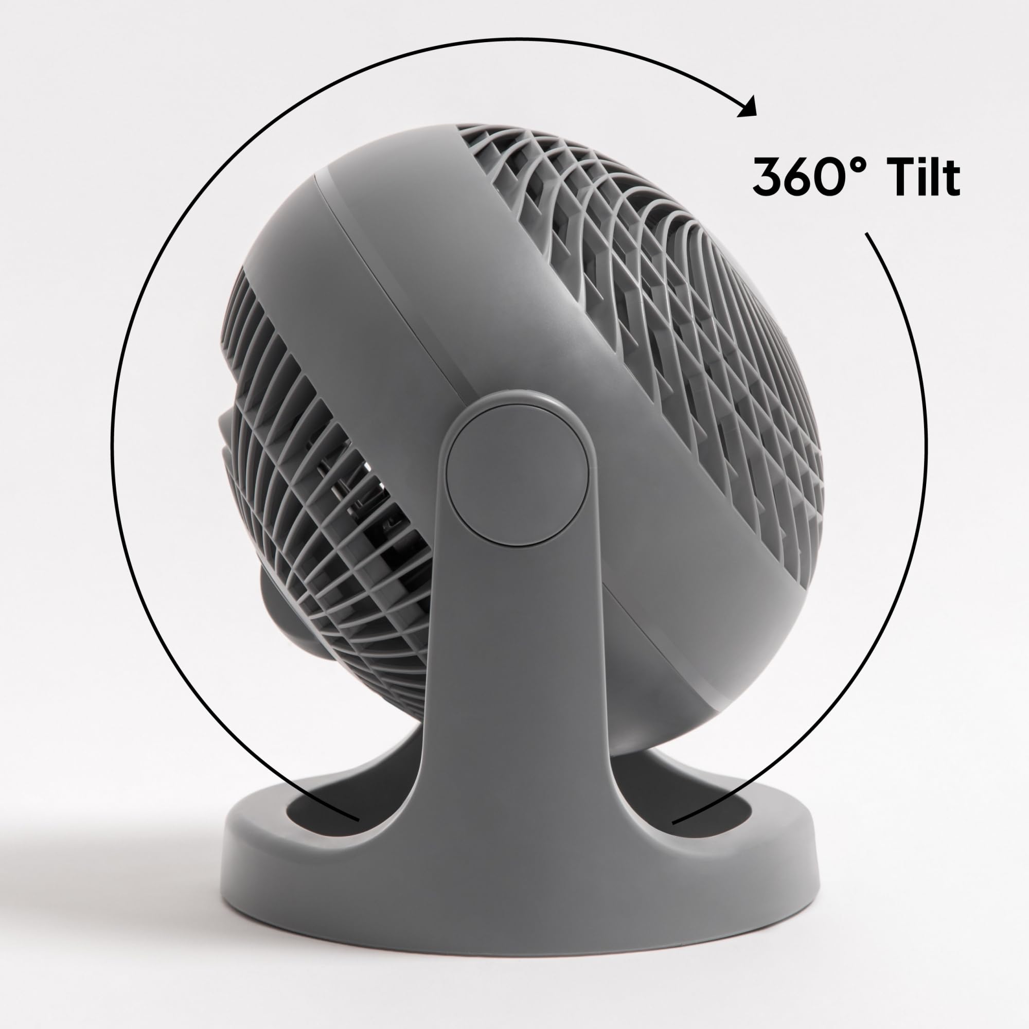 Iris Ohyama Woozoo, 23m², Ventilador de mesa, Gris, 3 velocidades, Silencioso, Potente,Escritorio, Portátil, Sobremesa, Table Fan, Ventoinha para casa, a oficina, PCF-HE18
