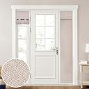 HOMEIDEAS 100% Linen Blackout Sidelight Curtains for Front Door, Side Door Window Curtains, Small Window,Thermal Insulated Covering, 1 Panel, W12 X L68 Inch, Natural