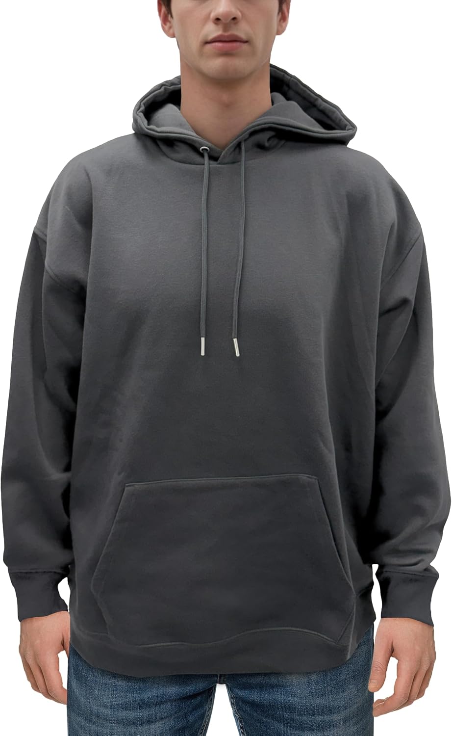 Elegant Comfort Cotton Hoodie, Ultra Soft Breathable Casual Midweight Hooded Pullover Sweatshirt for Men