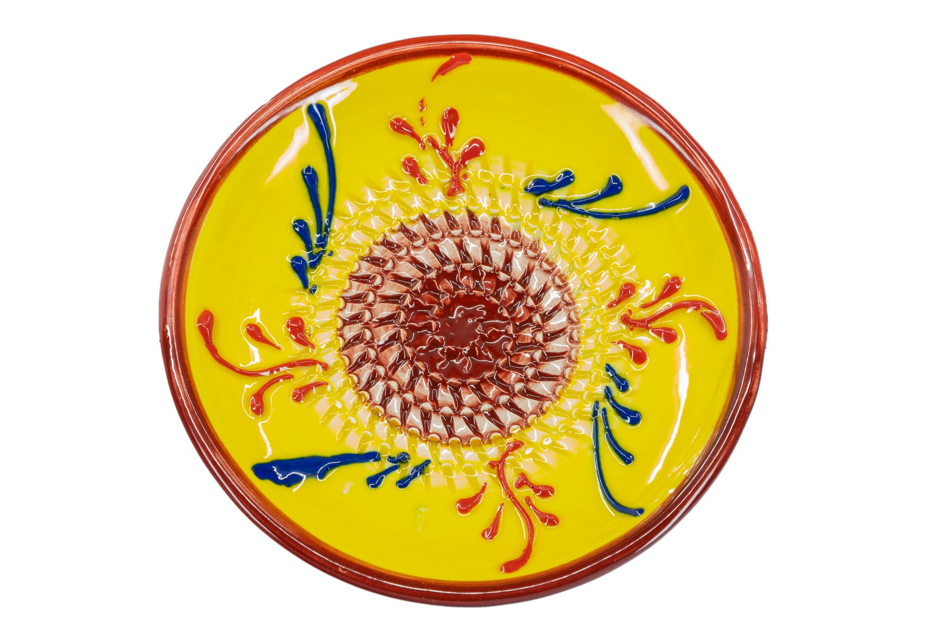 Kaladia Plato rallador de cerámica/rallador de cerámica de un solo color - ideal para jengibre, parmesano, etc. - en verde - diámetro: 12 cm - hecho a mano y pintado a mano - fabricado en España — view 7